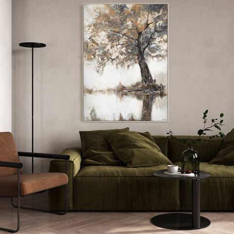 Elegant abstract painting on canvas "Lyrical tree"