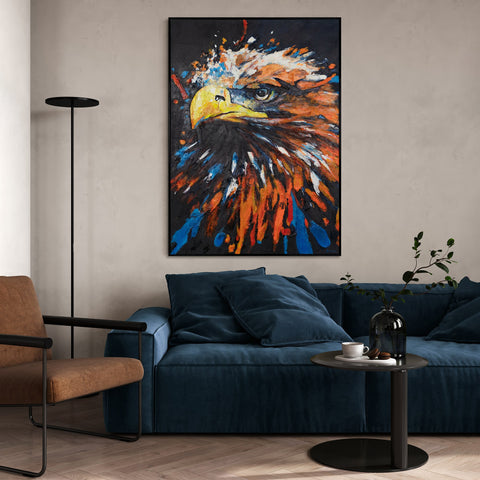 Handmade painting on canvas "Majesty of the eagle"