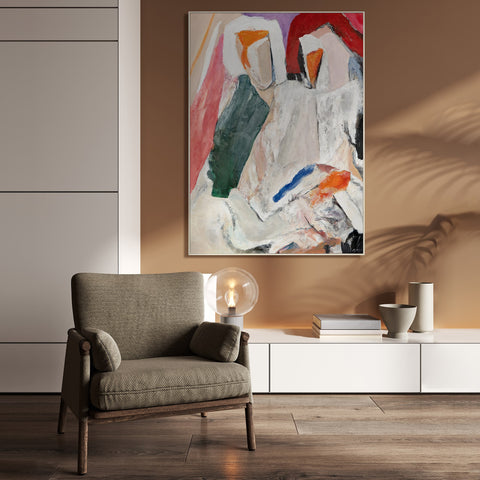 Abstract painting in soft colors "Creativity"