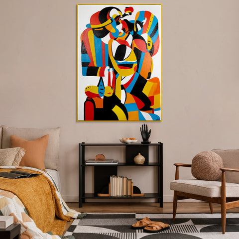 Bright abstract painting on canvas "Expression of Forms"