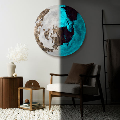 glow in the dark art picture light wall